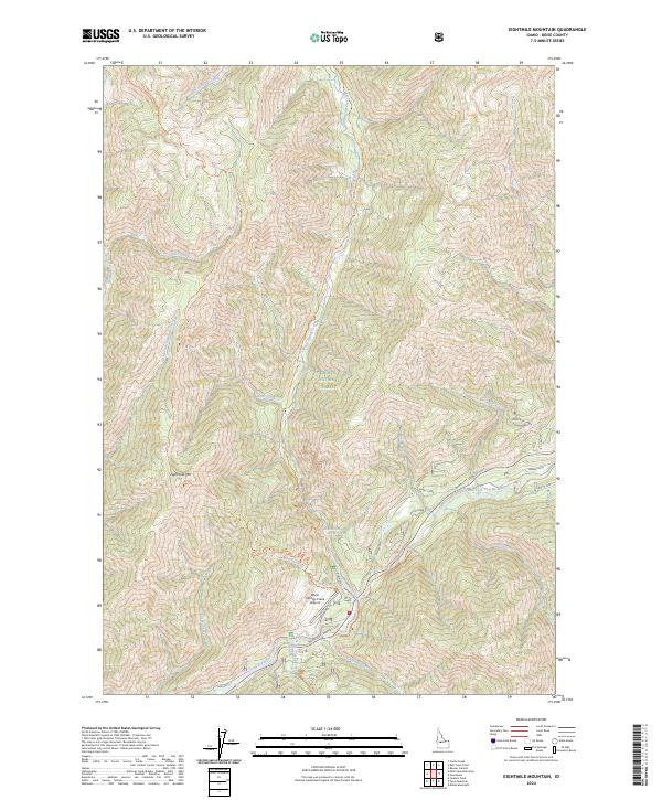 USGS Topographic Map – Eightmile Mountain