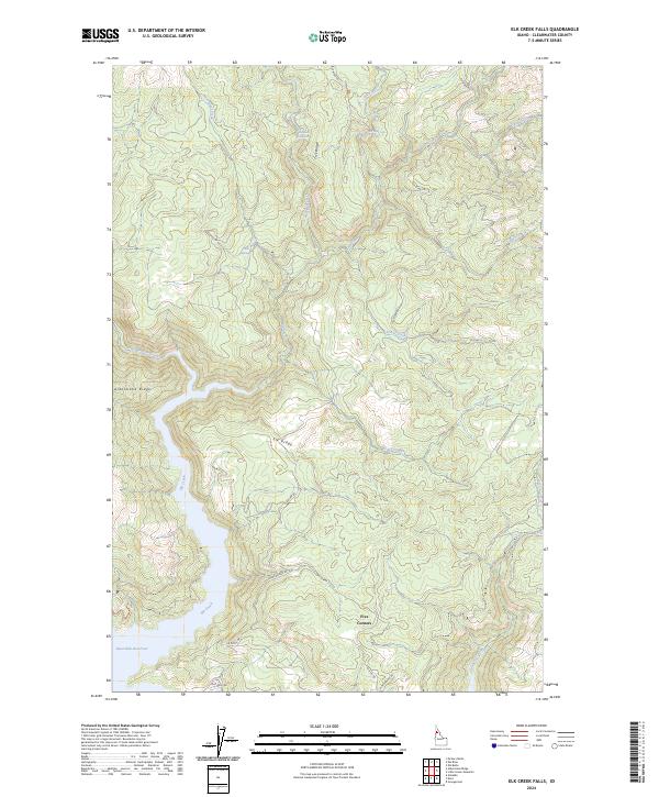 USGS Topographic Map – Elk Creek Falls