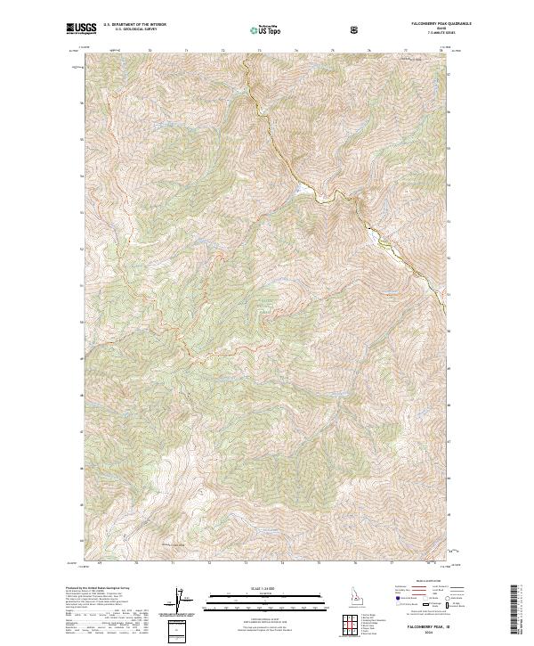 USGS Topographic Map – Falconberry Peak
