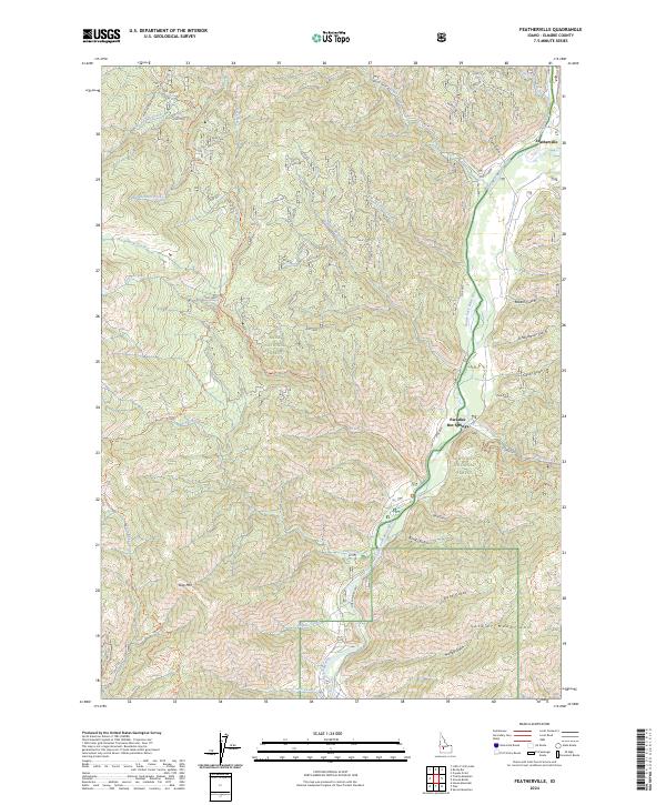 USGS Topographic Map – Featherville