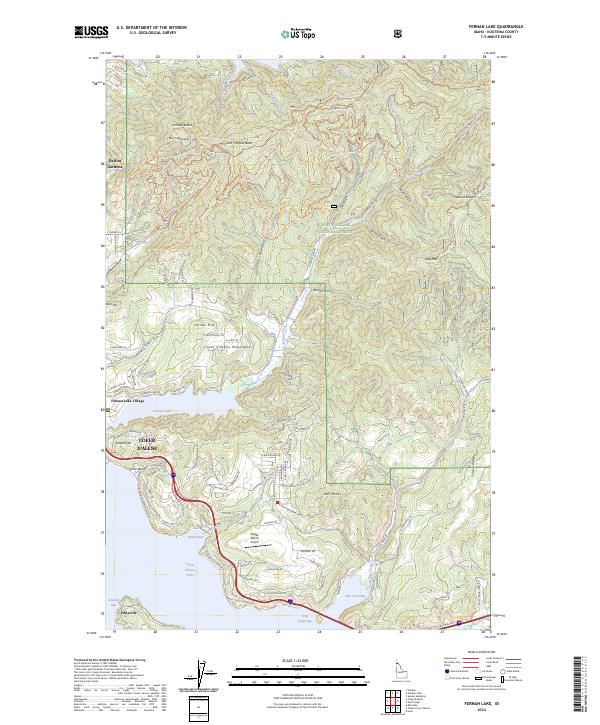 USGS Topographic Map – Fernan Lake