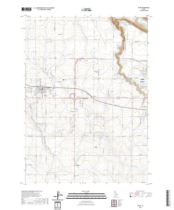 USGS Topographic Map – Filer