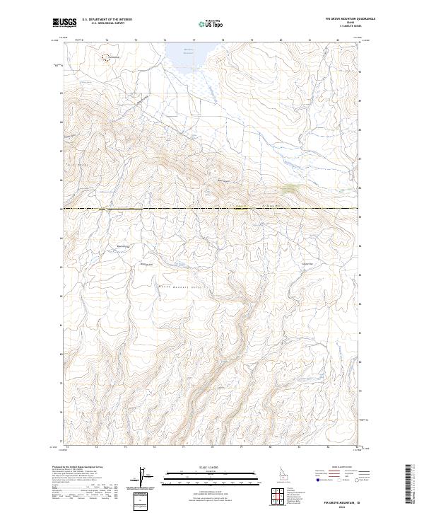 USGS Topographic Map – Fir Grove Mountain