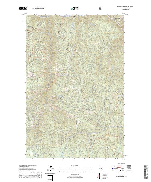 USGS Topographic Map – Fishhook Creek