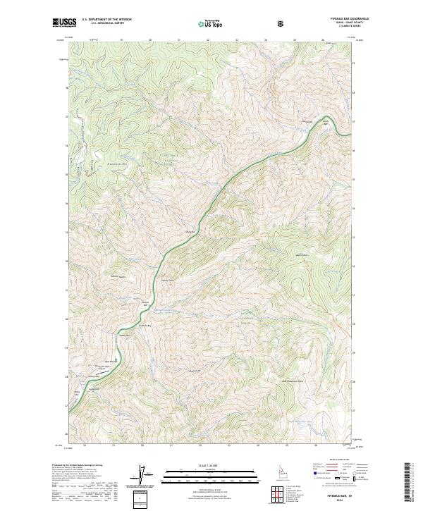 USGS Topographic Map – Fivemile Bar