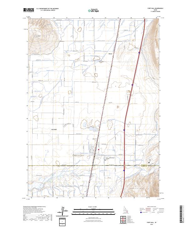 USGS Topographic Map – Fort Hall