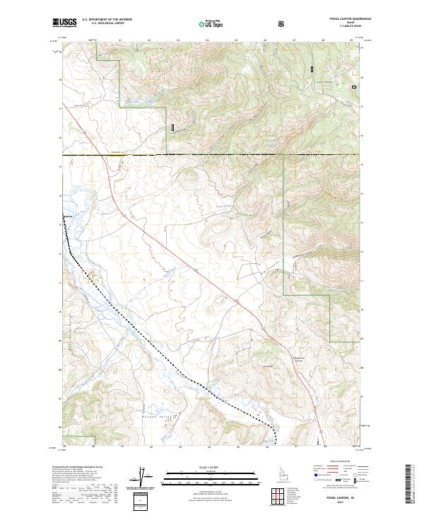 USGS Topographic Map – Fossil Canyon