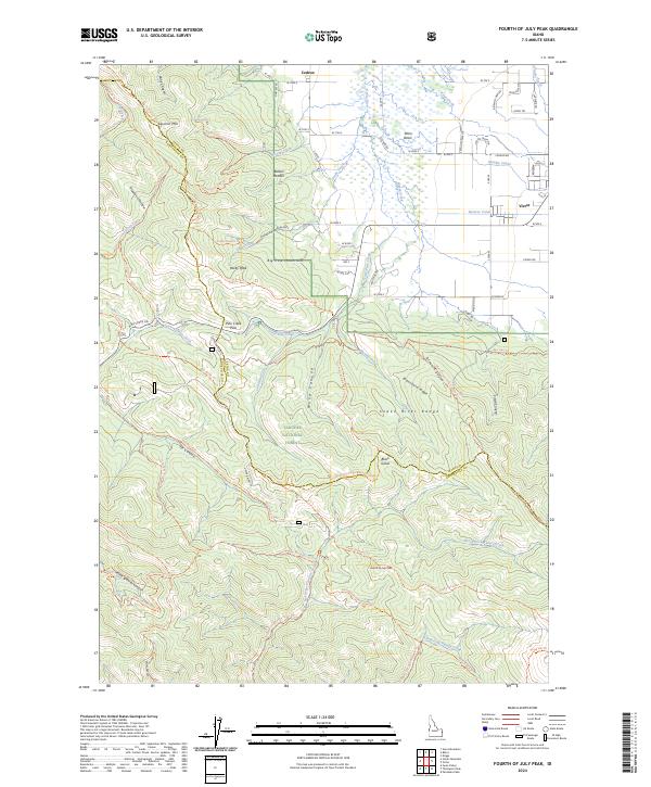 USGS Topographic Map – Fourth of July Peak
