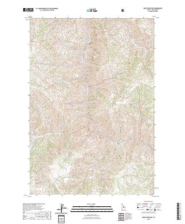 USGS Topographic Map – Gant Mountain