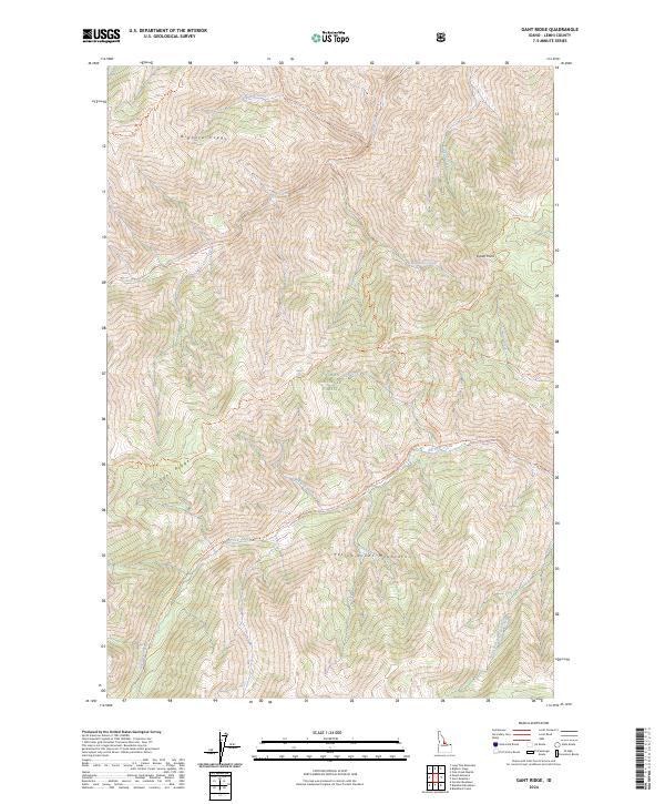 USGS Topographic Map – Gant Ridge