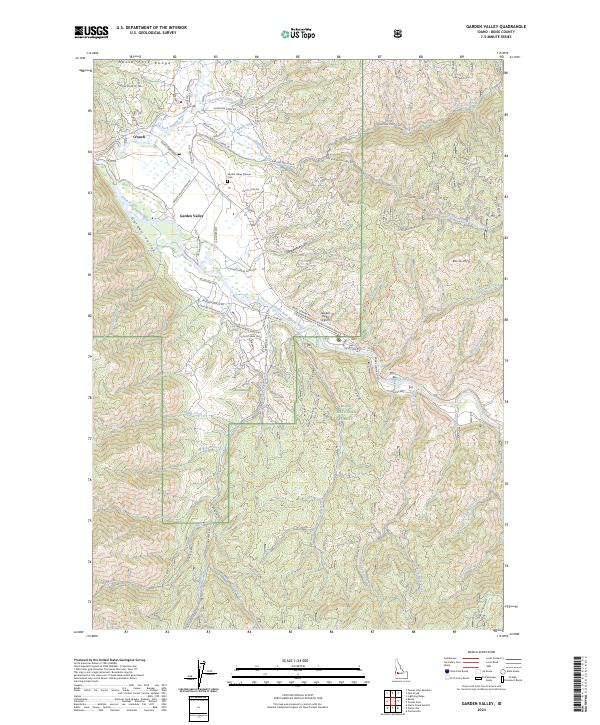 USGS Topographic Map – Garden Valley