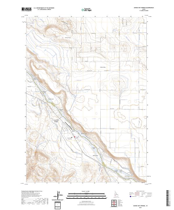 USGS Topographic Map – Givens Hot Springs