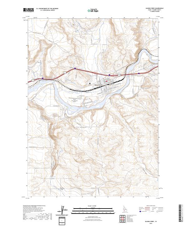 USGS Topographic Map – Glenns Ferry
