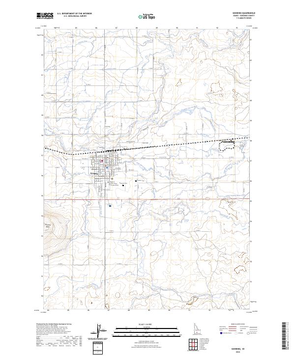 USGS Topographic Map – Gooding
