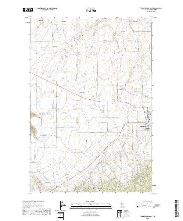 2024 Map of Grangeville West, 2024 Print