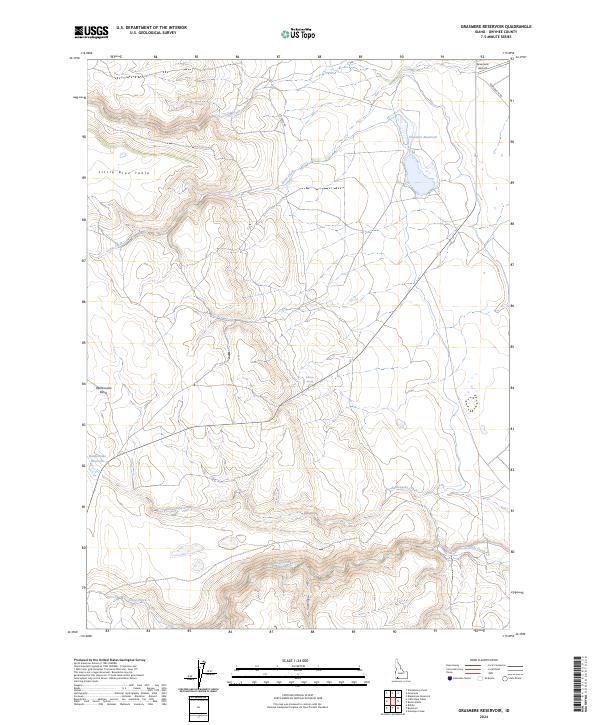 USGS Topographic Map – Grasmere Reservoir