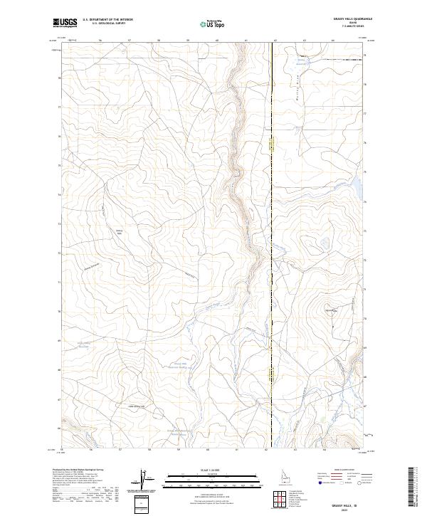 USGS Topographic Map – Grassy Hills