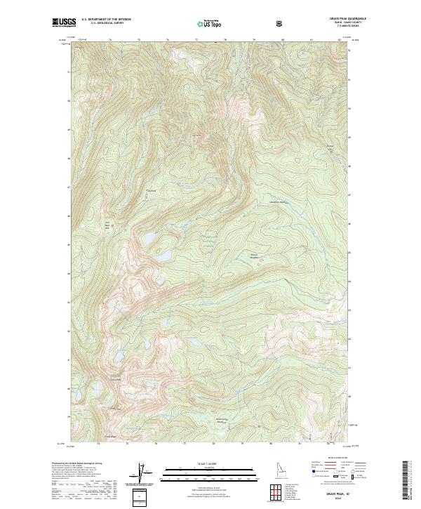 2024 Map of Grave Peak, 2024 Print