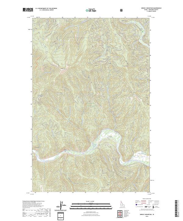 USGS Topographic Map – Grizzly Mountain