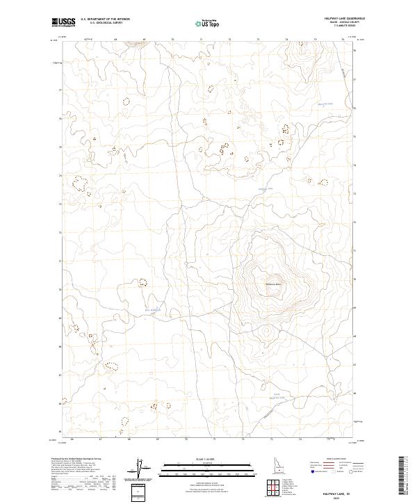 USGS Topographic Map – Halfway Lake