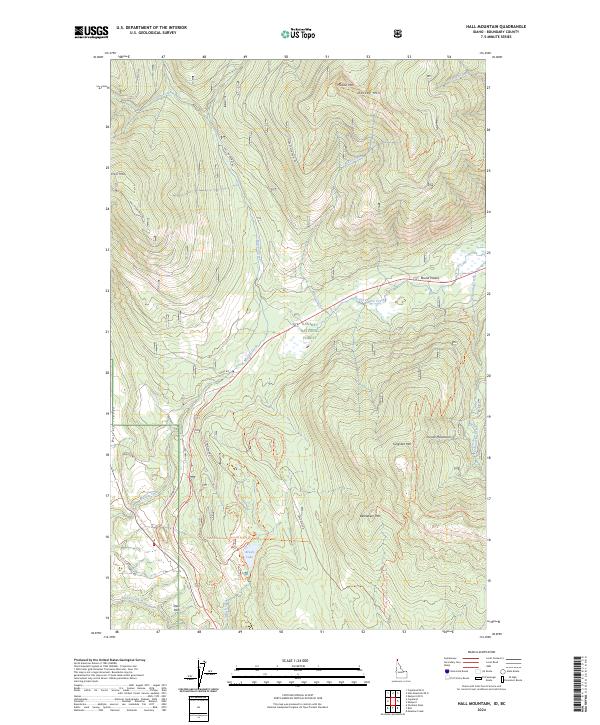 USGS Topographic Map – Hall Mountain
