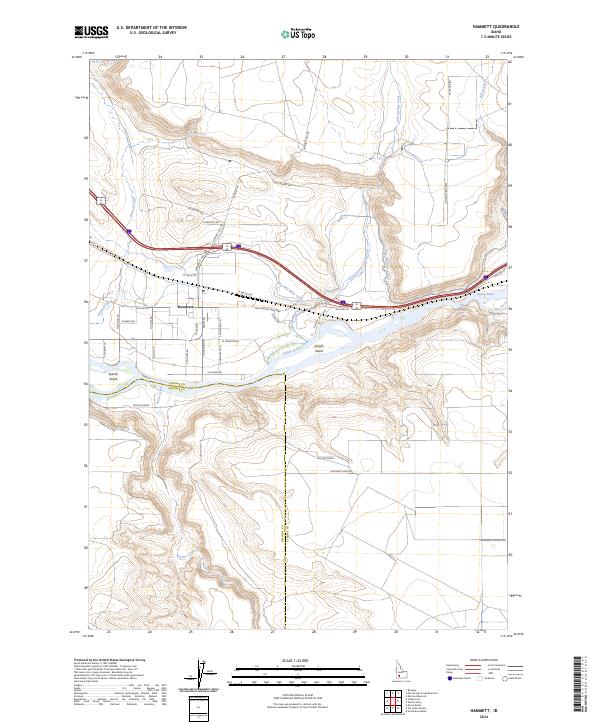 USGS Topographic Map – Hammett