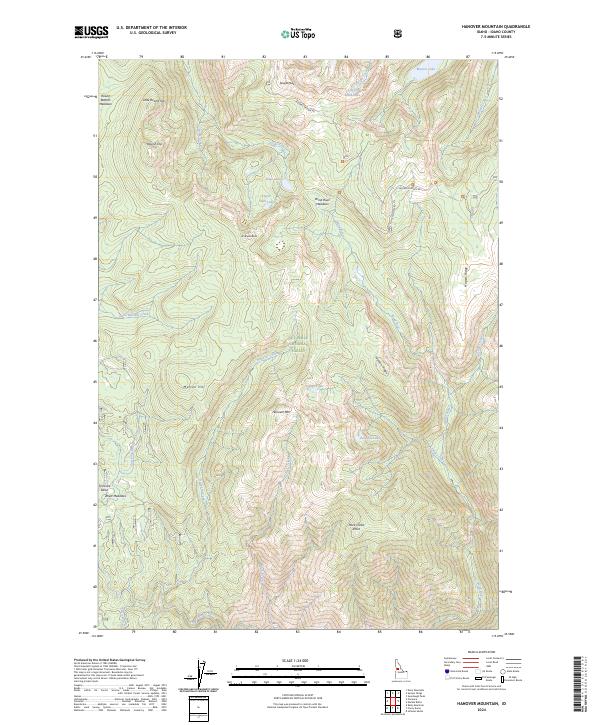 USGS Topographic Map – Hanover Mountain