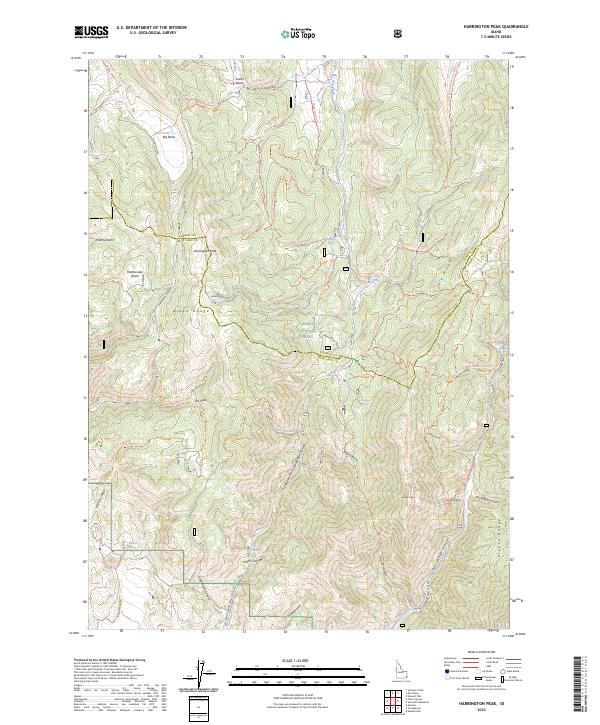 USGS Topographic Map – Harrington Peak