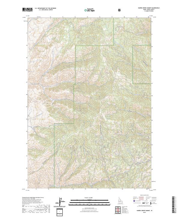 USGS Topographic Map – Harris Creek Summit