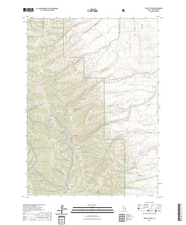 USGS Topographic Map – Hartley Peak