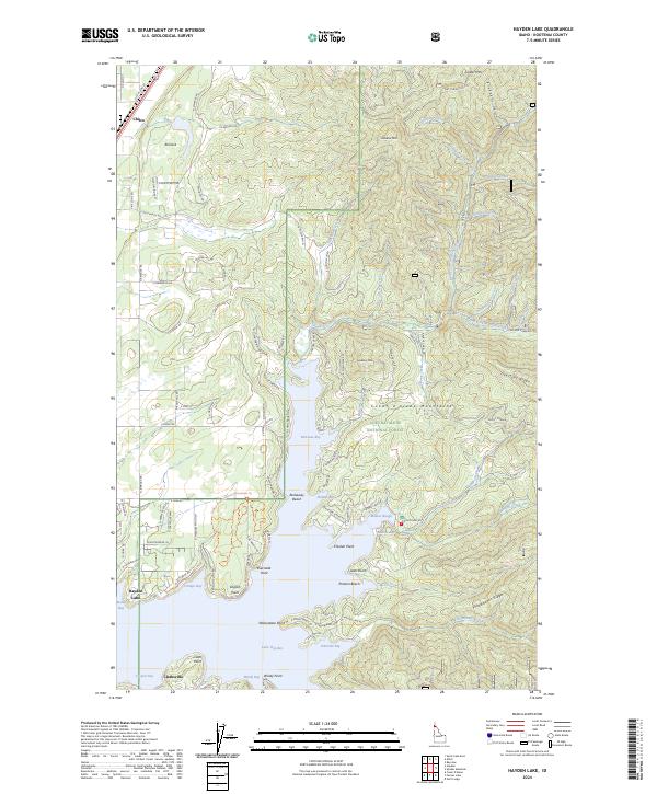 USGS Topographic Map – Hayden Lake