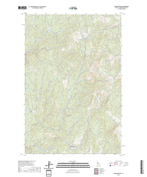 USGS Topographic Map – Headquarters
