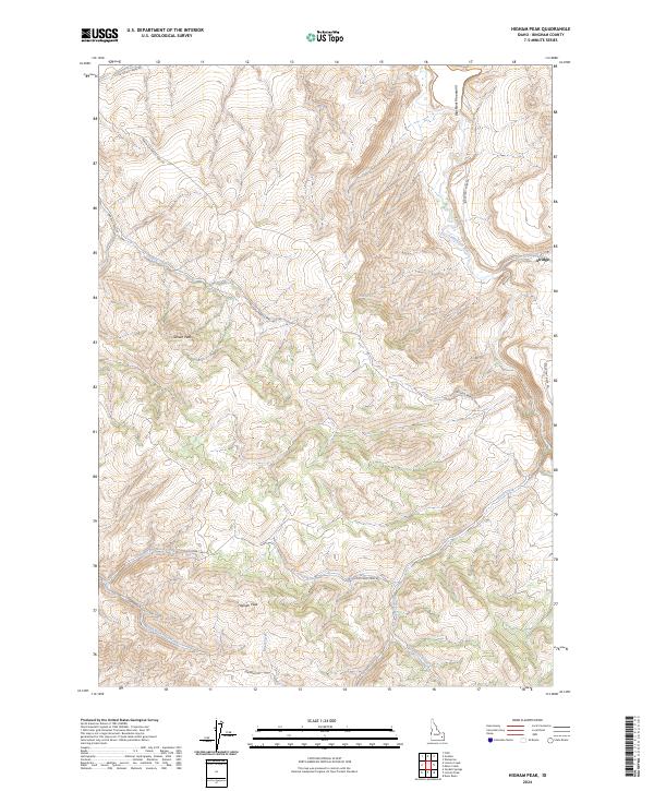 USGS Topographic Map – Higham Peak