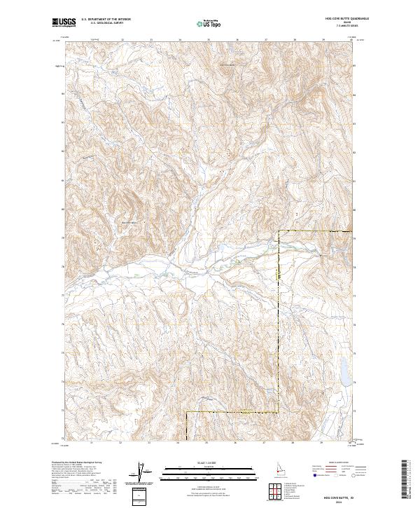 USGS Topographic Map – Hog Cove Butte