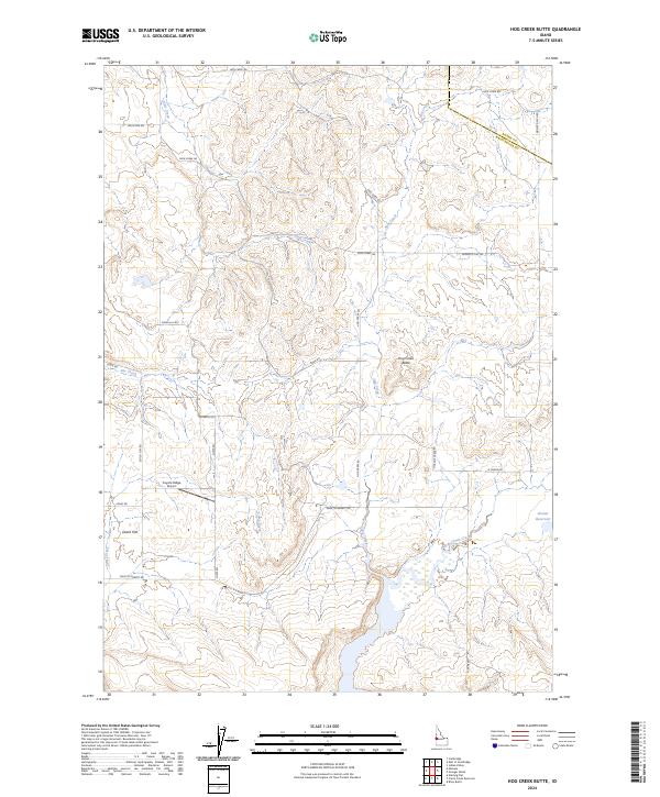 USGS Topographic Map – Hog Creek Butte