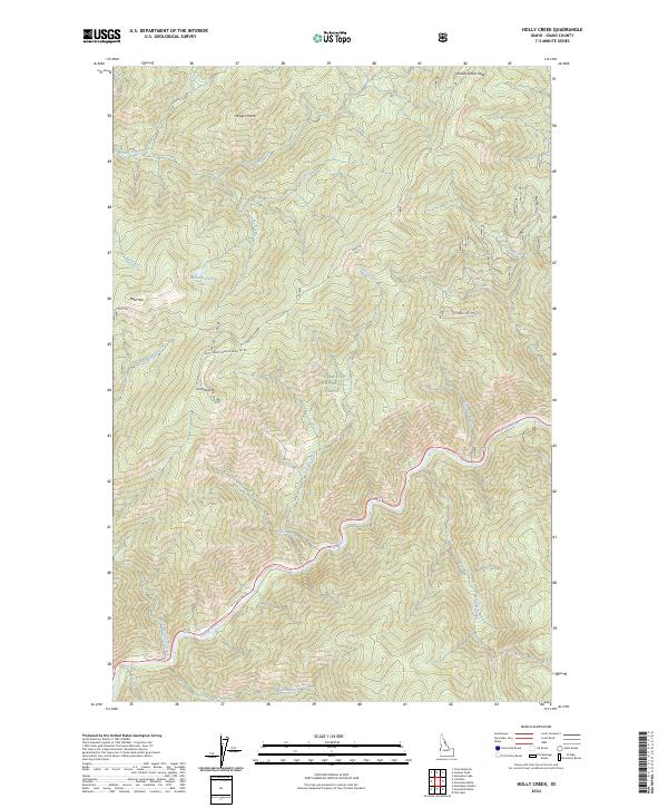 USGS Topographic Map – Holly Creek