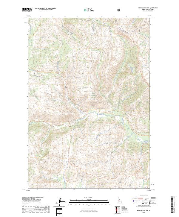 USGS Topographic Map – Honeymoon Lake
