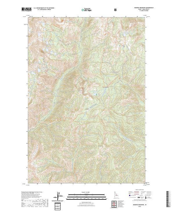 USGS Topographic Map – Hoodoo Meadows