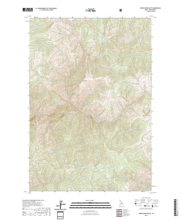 USGS Topographic Map – Horse Creek Butte