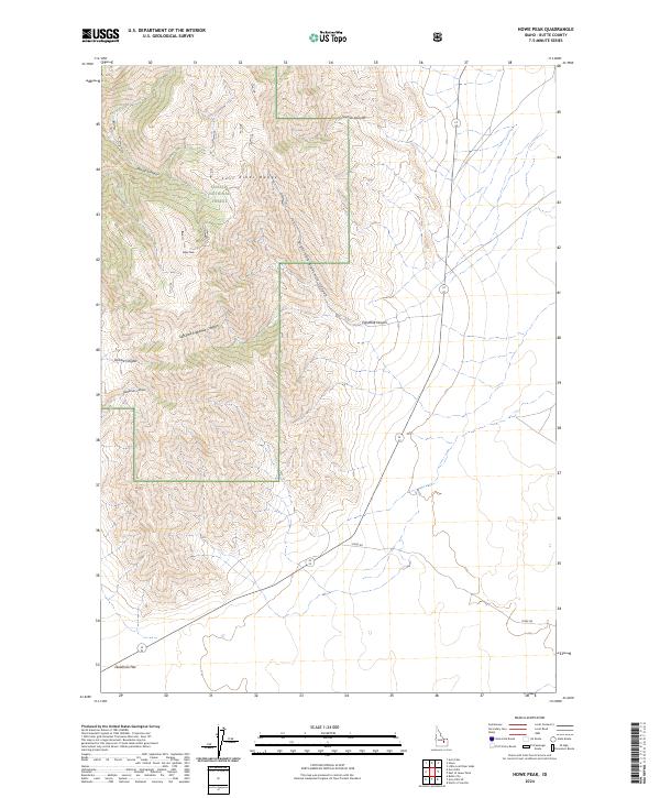 USGS Topographic Map – Howe Peak