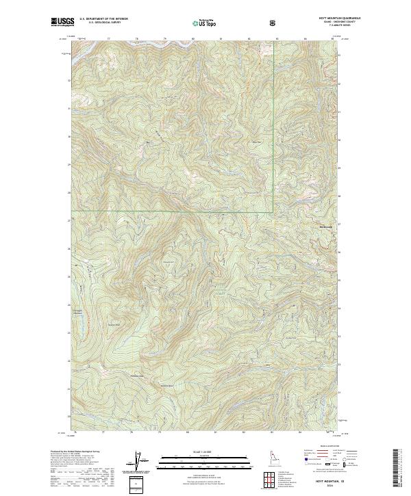 USGS Topographic Map – Hoyt Mountain