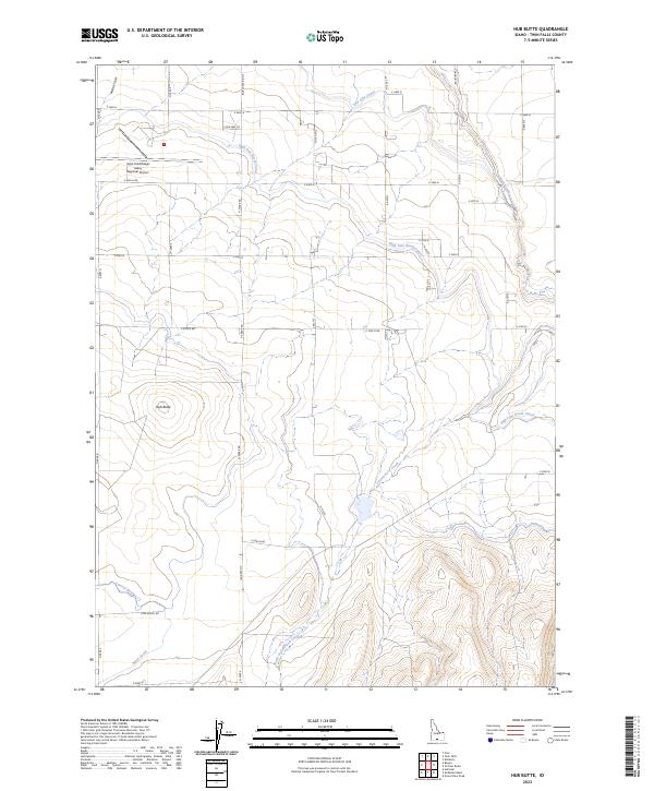 USGS Topographic Map – Hub Butte