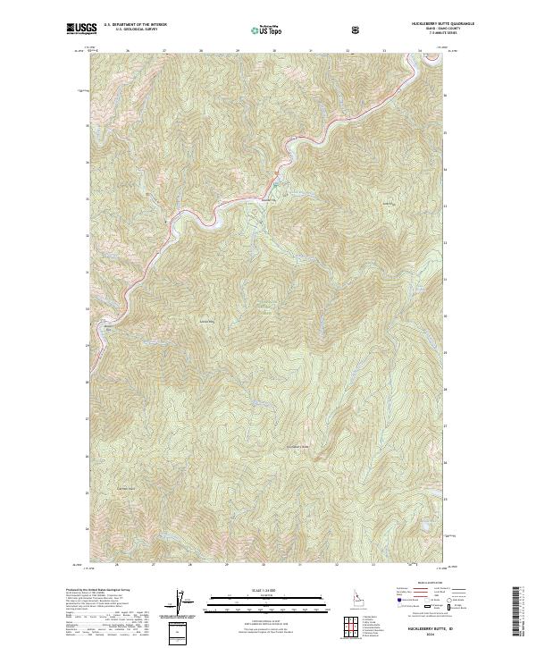 USGS Topographic Map – Huckleberry Butte