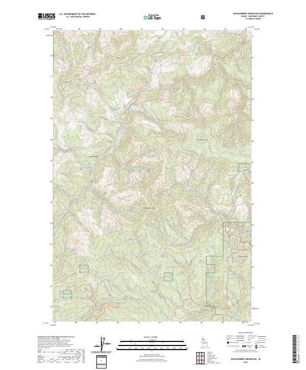 USGS Topographic Map – Huckleberry Mountain