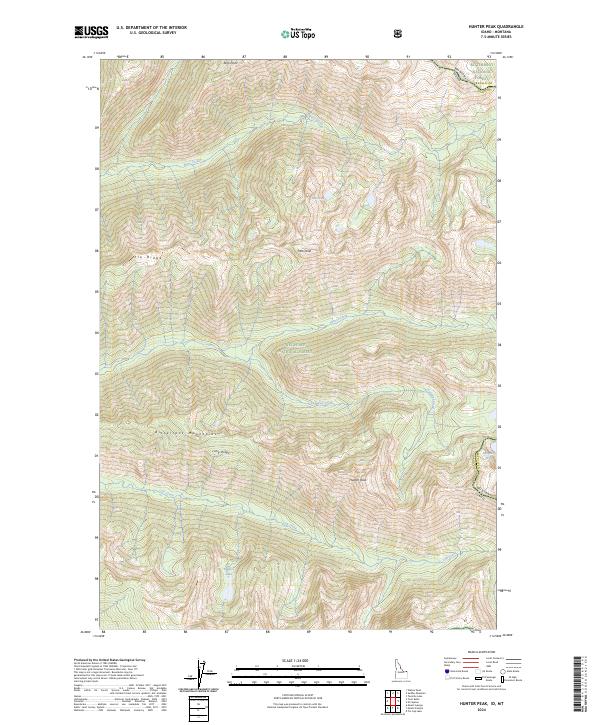2024 Map of Hunter Peak, 2024 Print