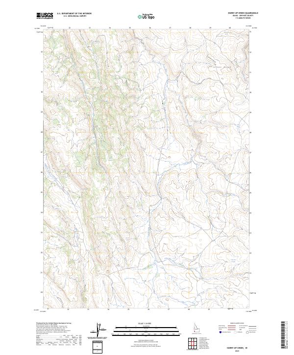 USGS Topographic Map – Hurry Up Creek