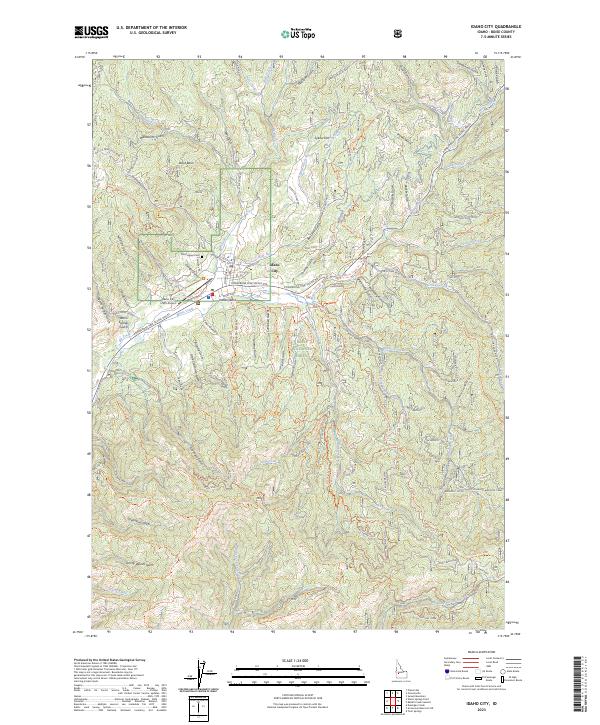USGS Topographic Map – Idaho City