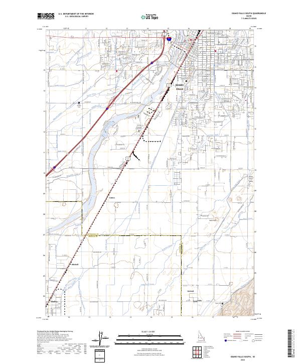 USGS Topographic Map – Idaho Falls South