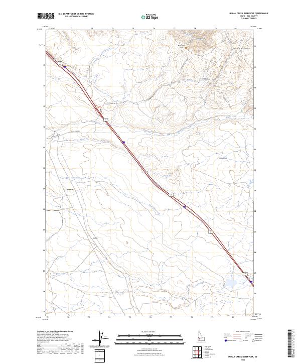 USGS Topographic Map – Indian Creek Reservoir
