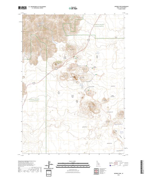 USGS Topographic Map – Inferno Cone